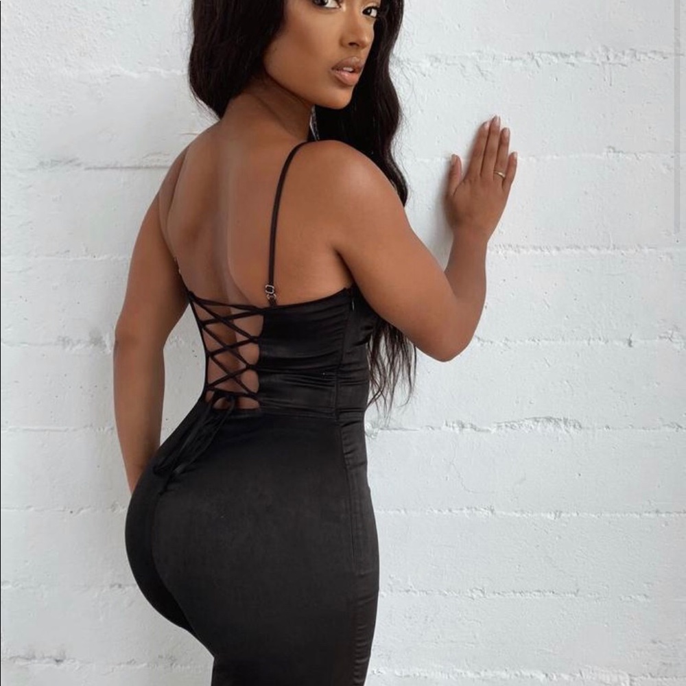 Tiger mist black jumpsuit L new with tags